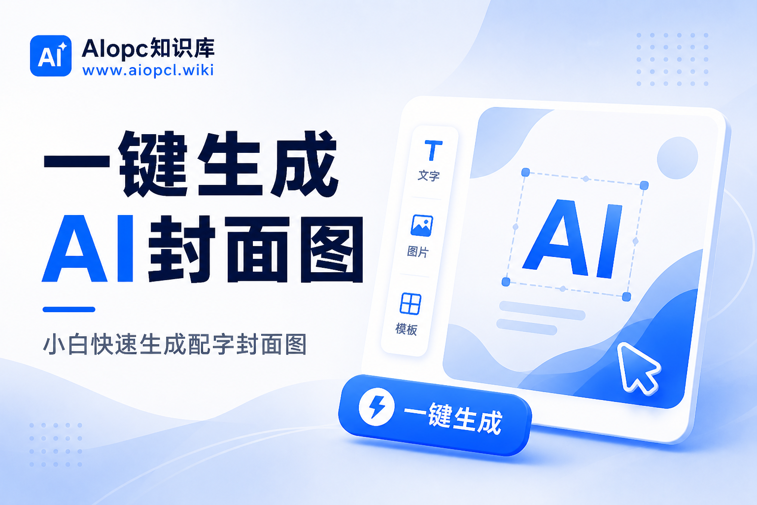 一键生成AI封面配图_小白快速生成配字封面图-AIOPC知识库
