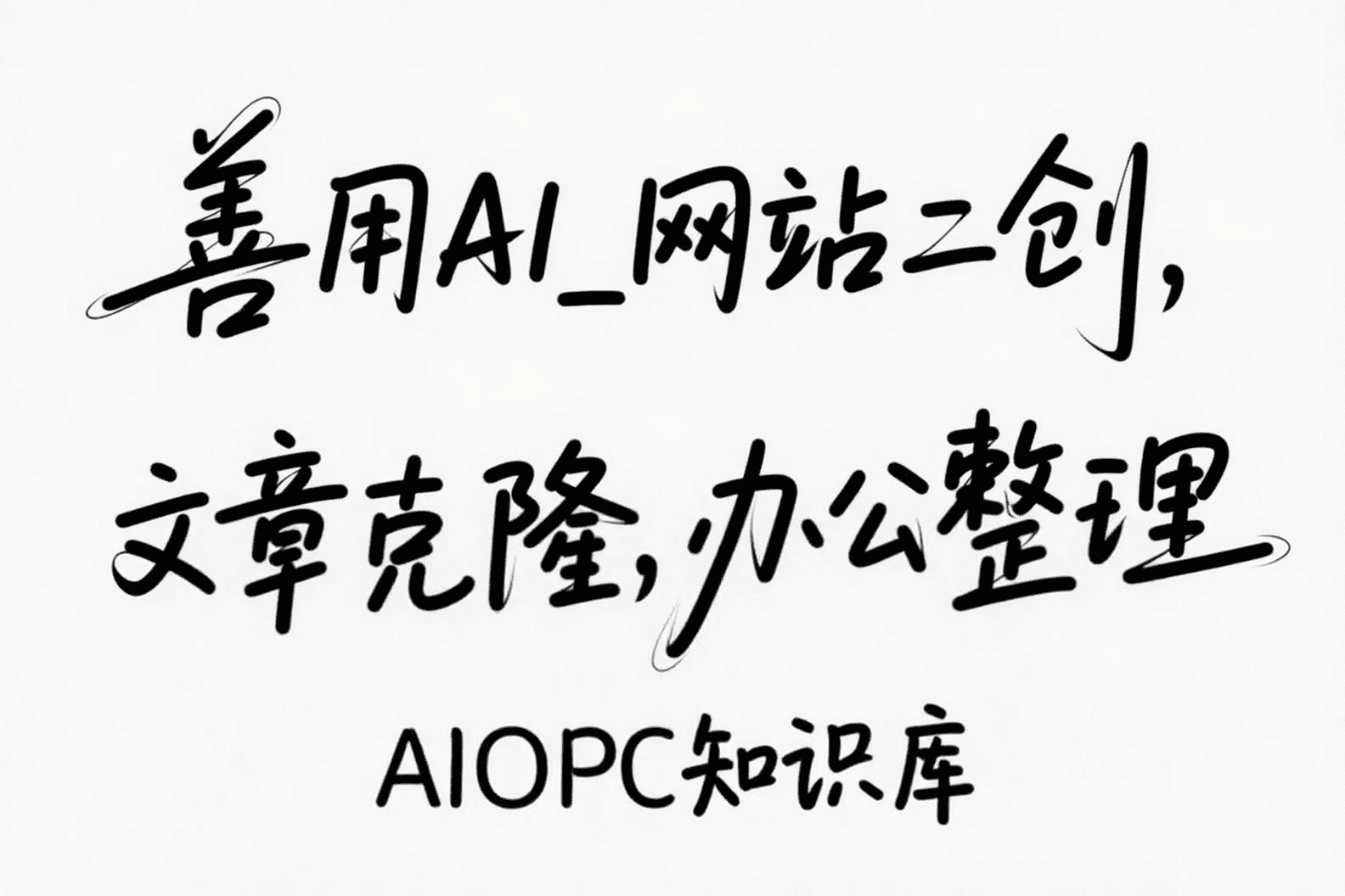 善用AI_网站二创,文章克隆,办公整理